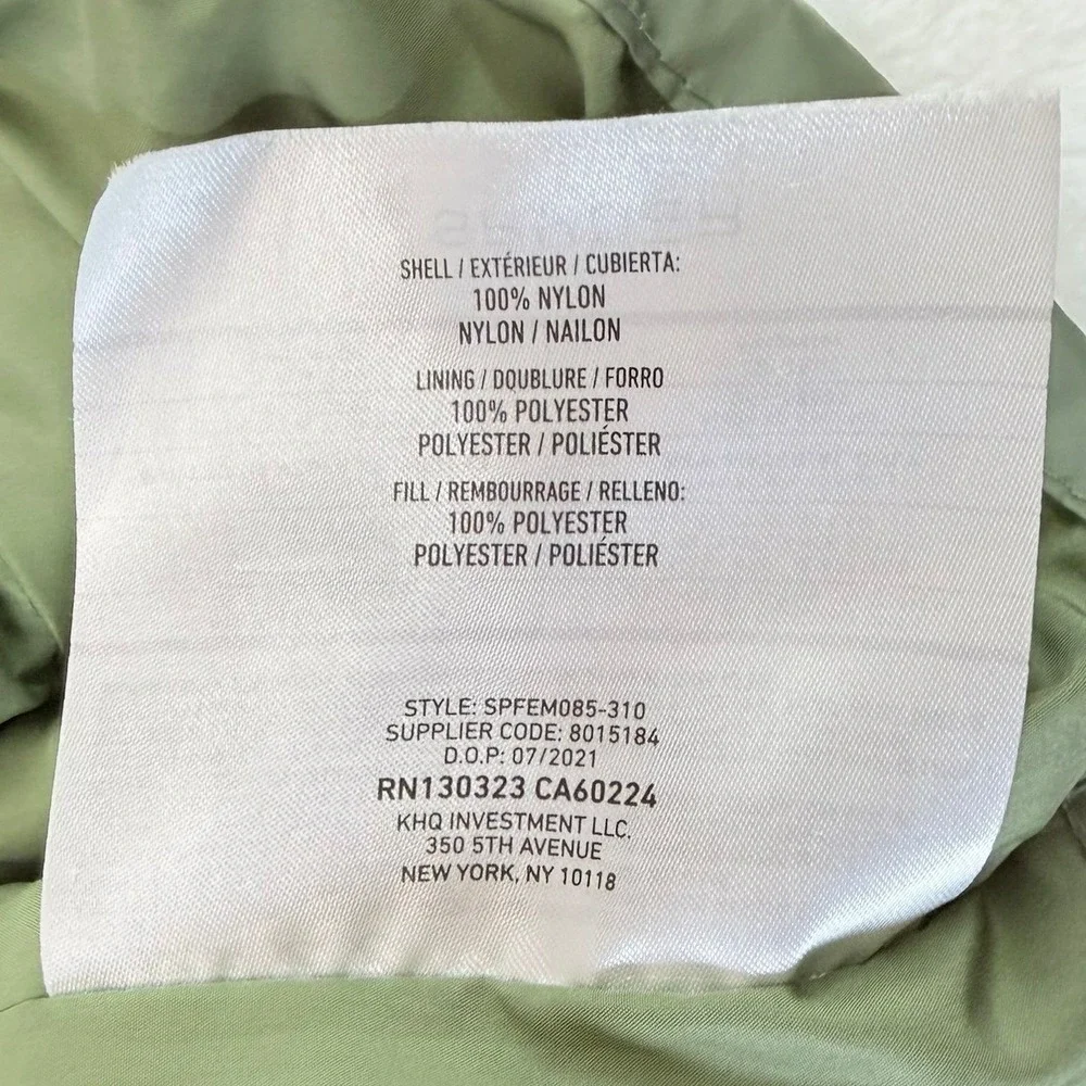 Spyder Womens Sage Green Hooded Puffer Jacket Chevron Quilted Size‎ Small - Picture 6 of 12